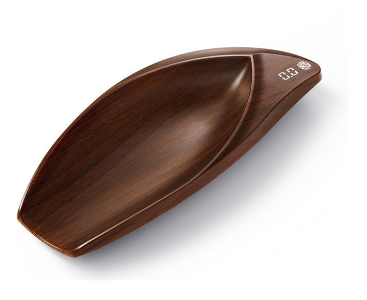Digital Leaf-Shaped Wooden Weighing Dish