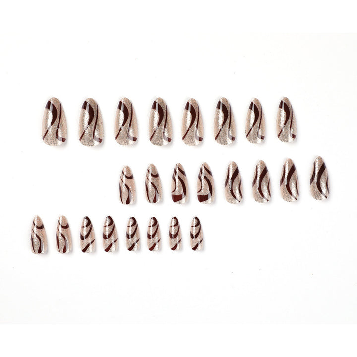 Artful nail art with elegant wave pattern Bowlift