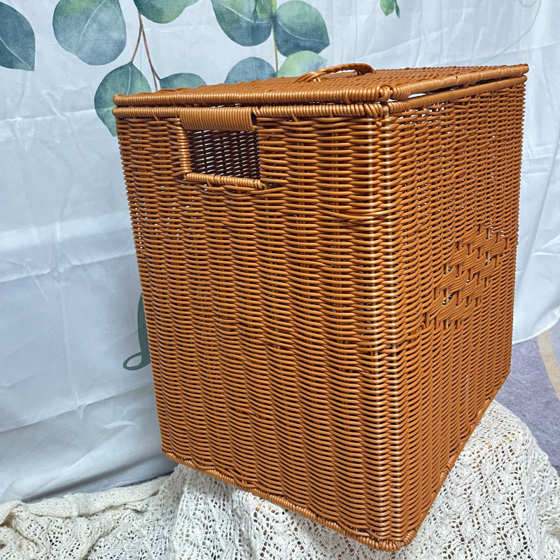 Handcrafted Wicker Storage Basket Bowlift