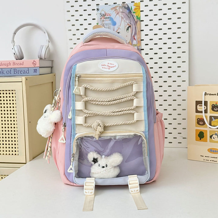 Multi-Functional Cartoon-Themed Backpack with Cute Accessories