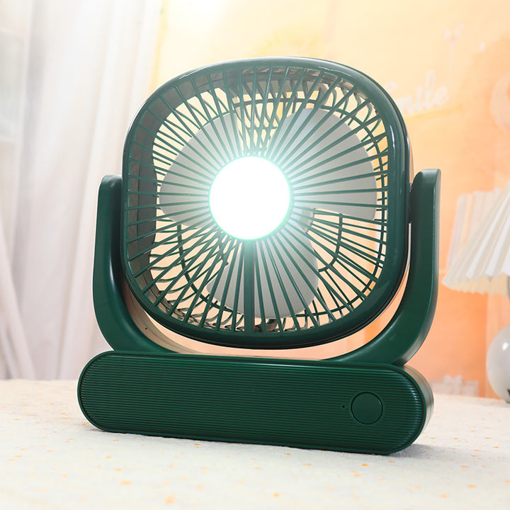 Women Portable Fan with Integrated LED Light Bowlift