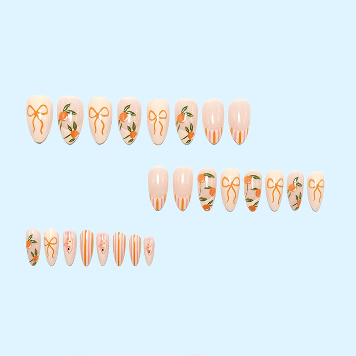 Creative artificial nails with fruity design Bowlift