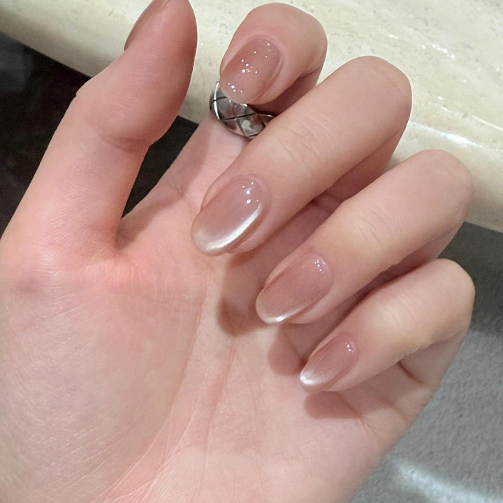 Elegant Nail Tips with Gentle Ombre Effect Bowlift