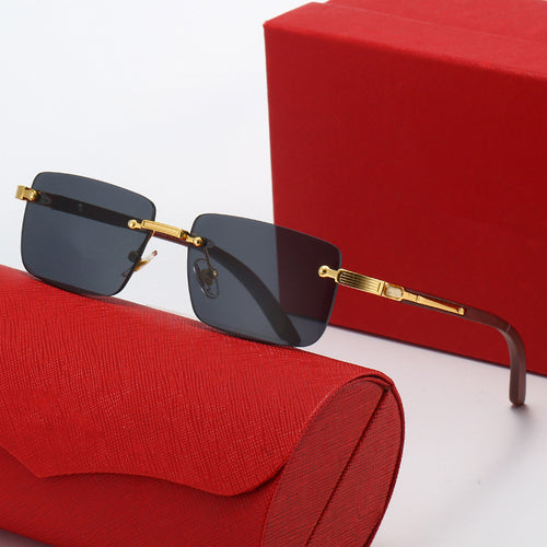 Women's Square Sunglasses with Elegant Metal Accents Bowlift