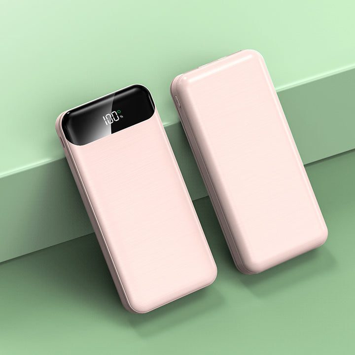 Portable power bank with intelligent LED display and fast charging Bowlift