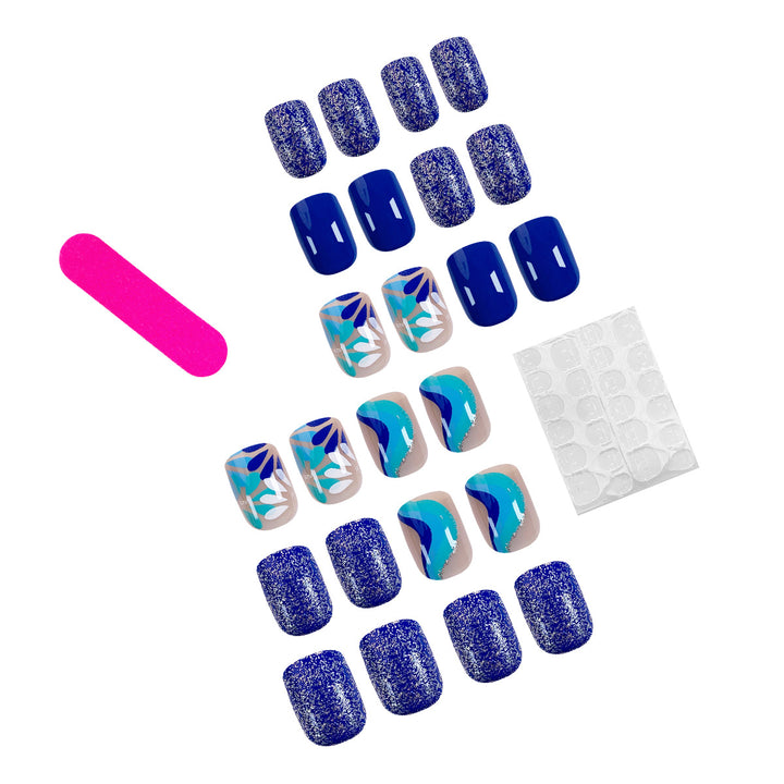 Artful nail design with floral and geometric patterns Bowlift