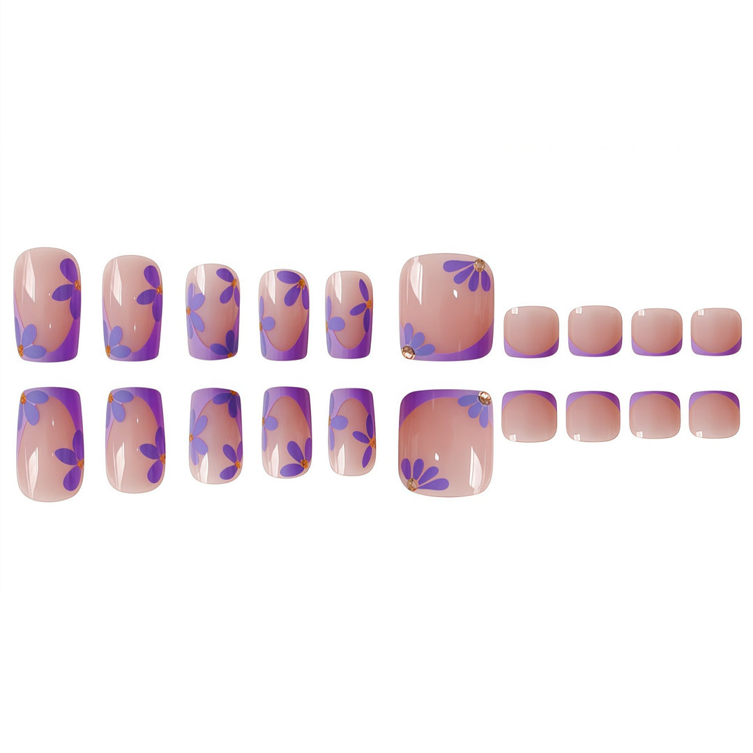 Artistic French Tip Nail Art Extensions Bowlift