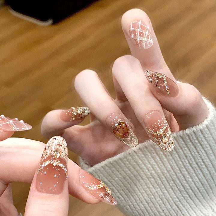 Artistic Decorative Press-On Nail Set Bowlift