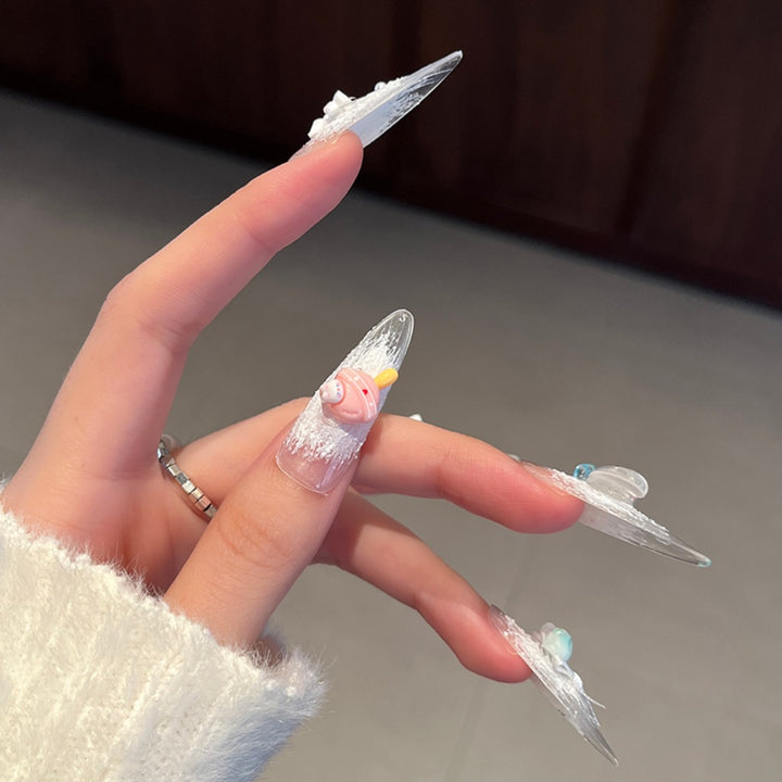 Creative 3D Themed Press-On Nail Art Bowlift