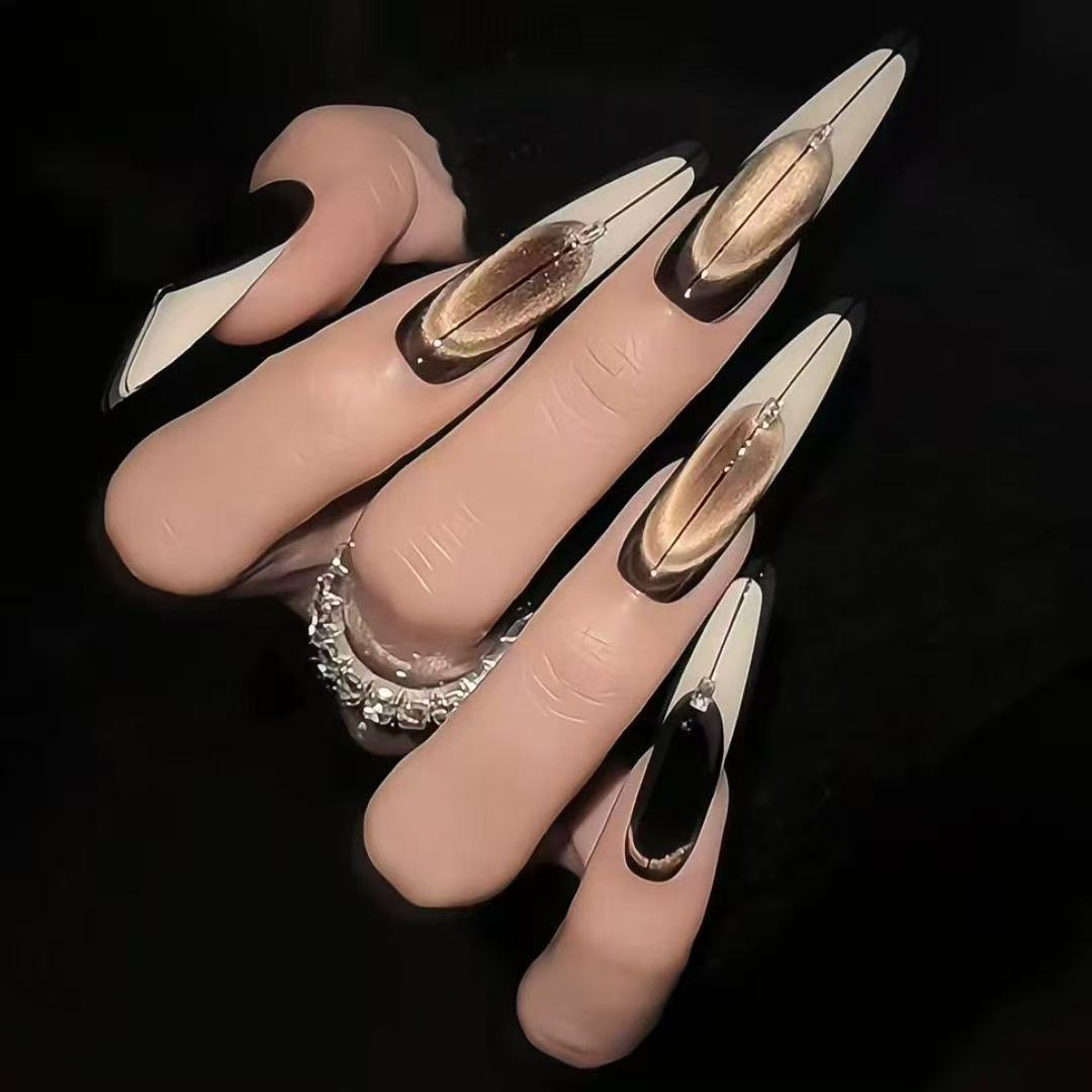 Stiletto Press-On Nail Extensions Bowlift