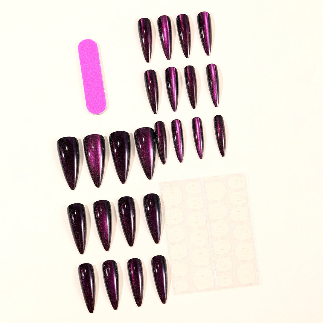 Glossy Stiletto Nail Extensions Bowlift