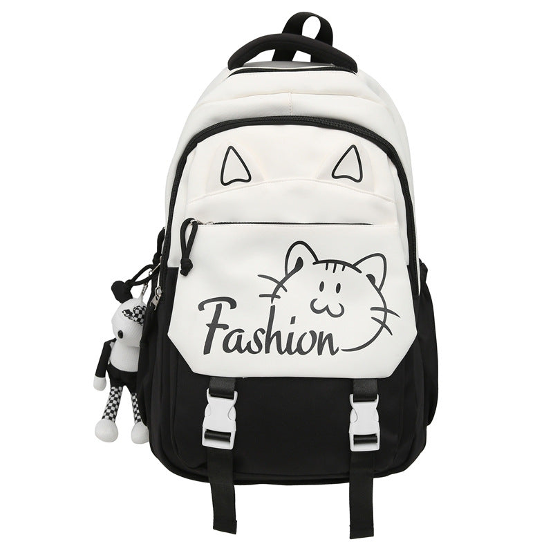 Backpack with Cute Cat Ears and Practical Compartments Bowlift