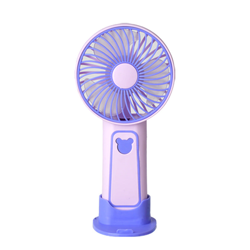 Cute Bear-Themed Portable Handheld Fan Bowlift