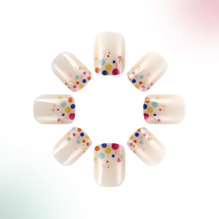 Colorful Dotted Gel Nail Art Set Bowlift