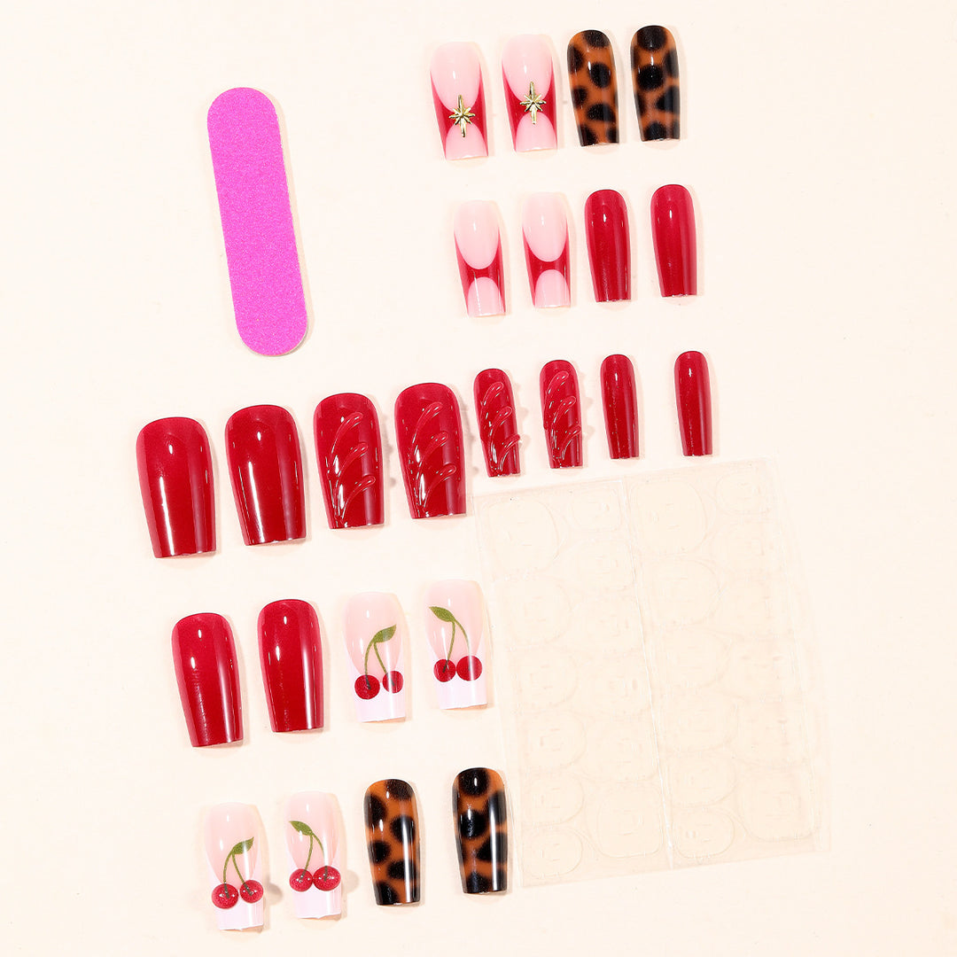 Artistic Cherry Nail Extensions Bowlift