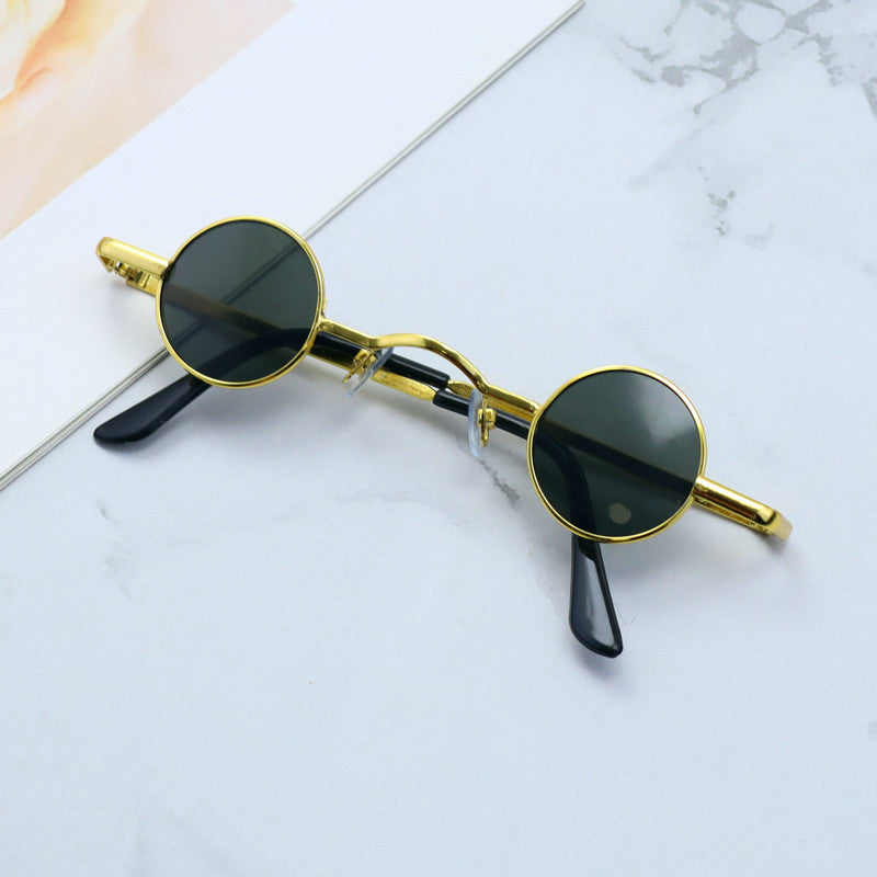 Retro-Inspired Round Metal Frame Sunglasses Bowlift