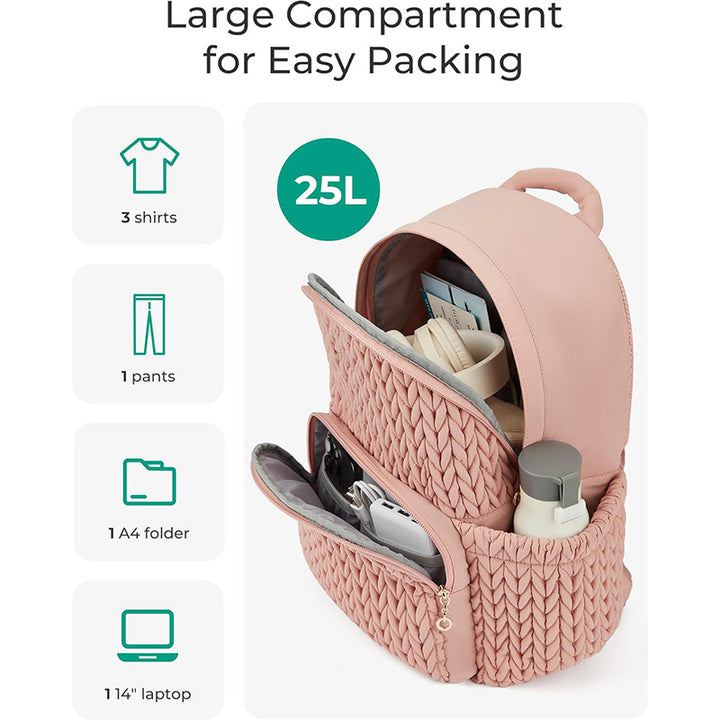 Fashionable backpack with braided structure Bowlift