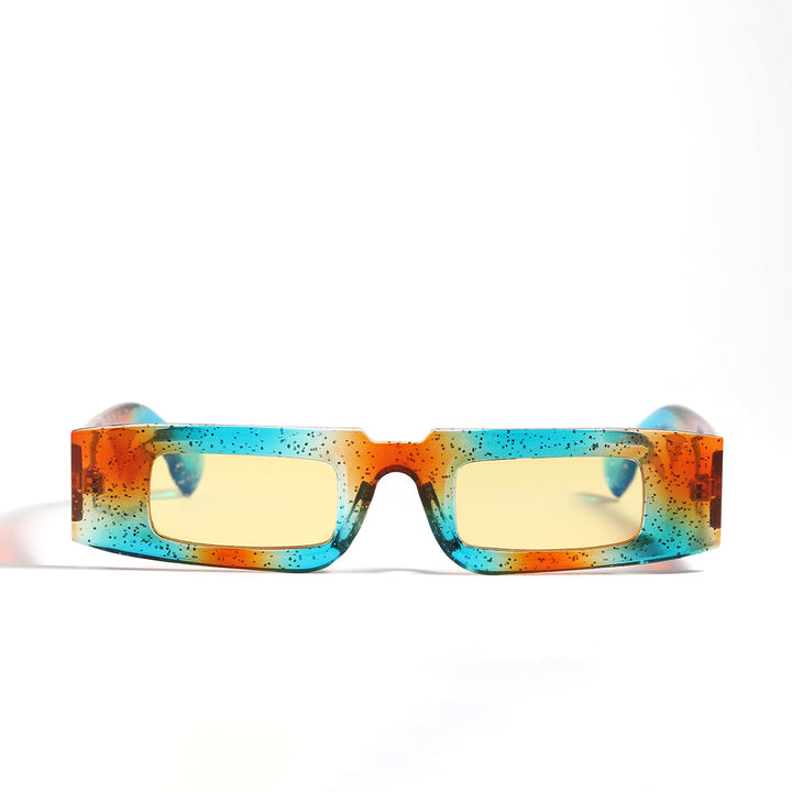 Women's fashionable geometric sunglasses with transparent frame and polarized lenses Bowlift