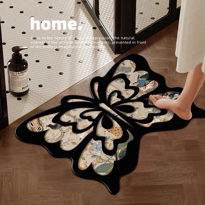 Decorative Butterfly-Shaped Bath Mat Bowlift