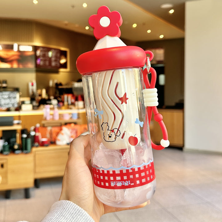 Unisex drinking cup with designs and silicone lid Bowlift