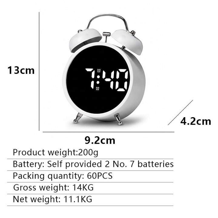 Digital Clock with Large Dial and Alarm Function Bowlift