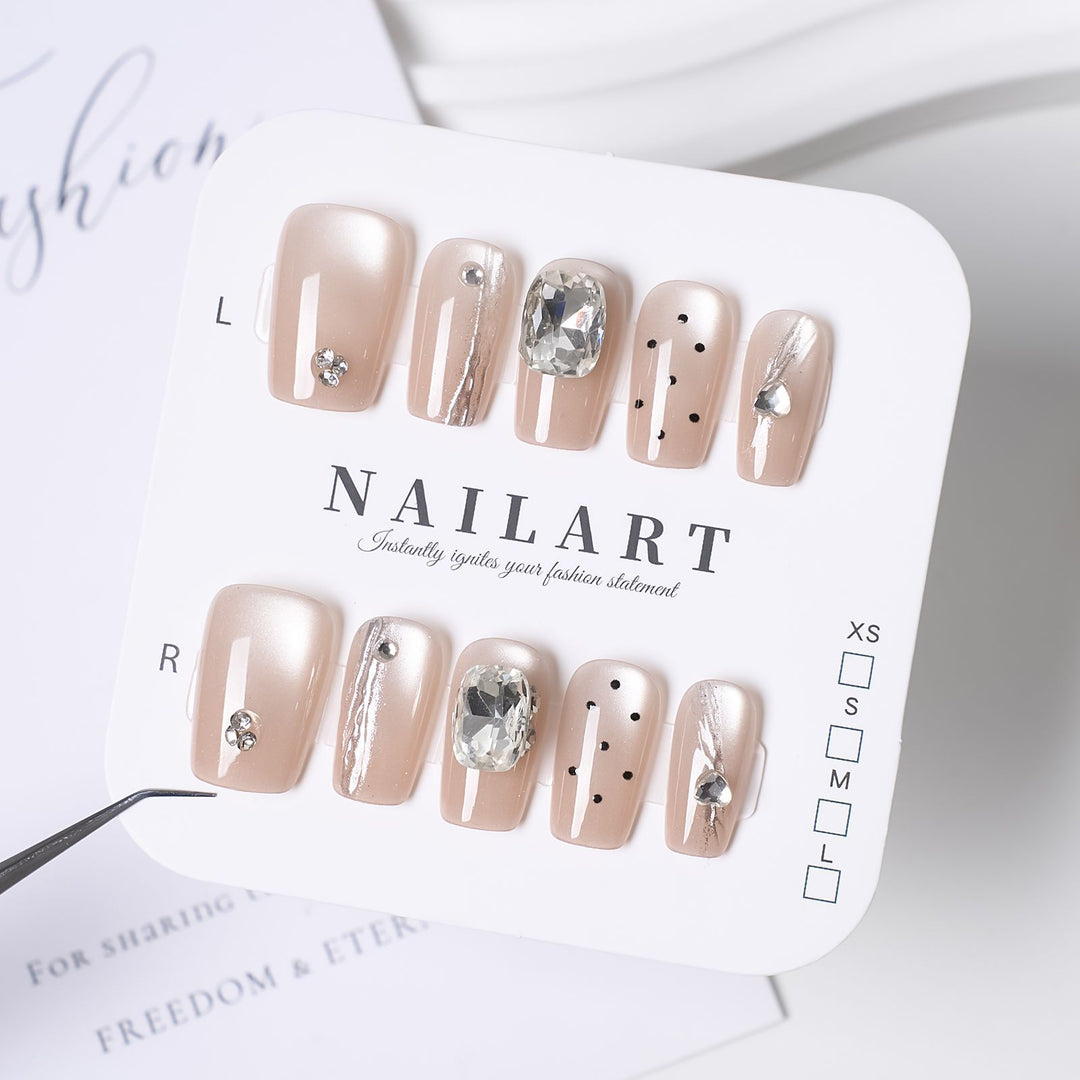 Decorative 3D Butterfly Press-On Nails Bowlift
