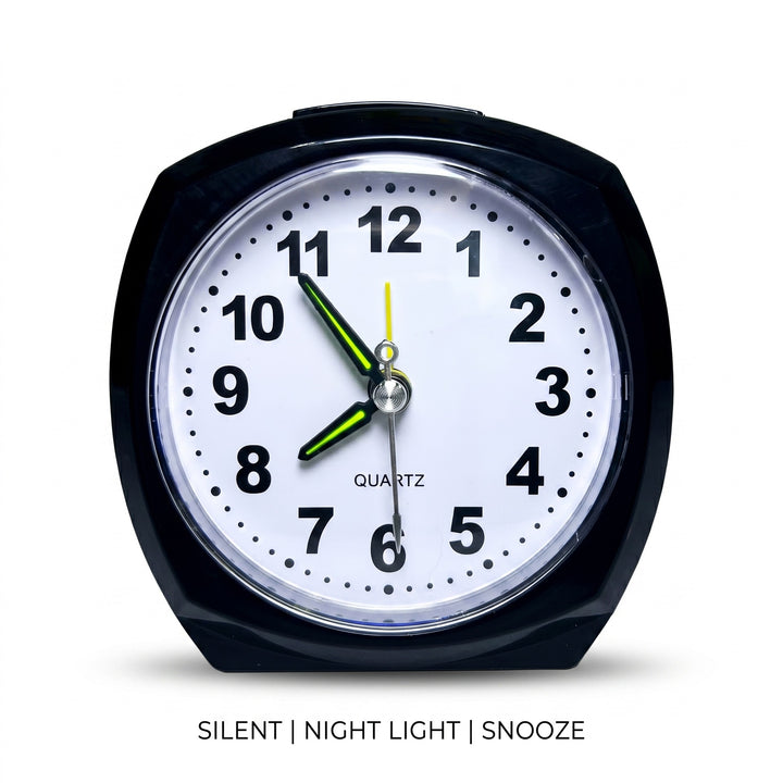 Analog alarm clock with night light and snooze function Bowlift