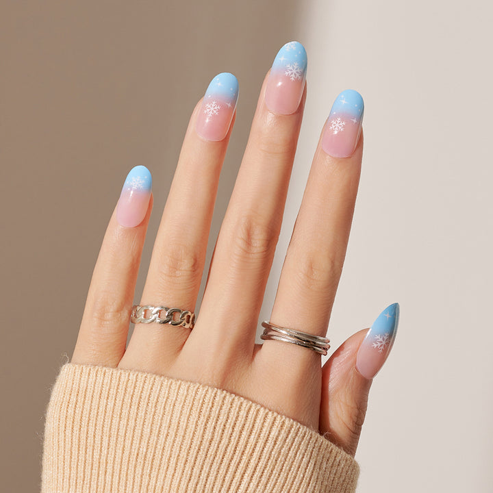 Elegant Stiletto Press-On Nail Set with Unique Design Bowlift