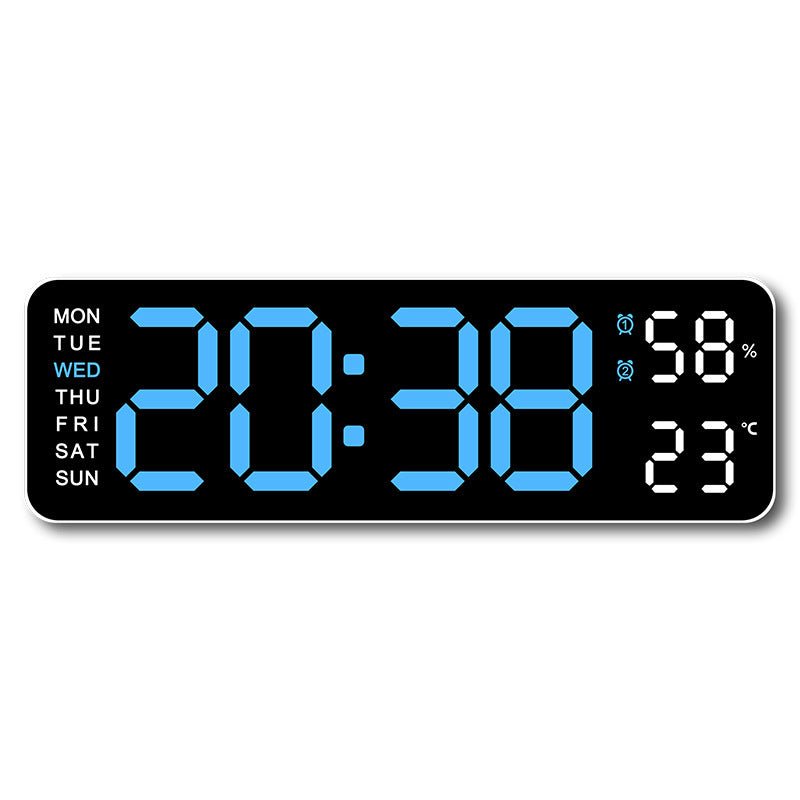 Digital wall clock with temperature and humidity display Bowlift
