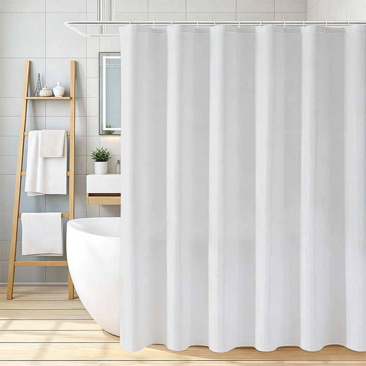 Waterproof Fabric Shower Curtain Bowlift