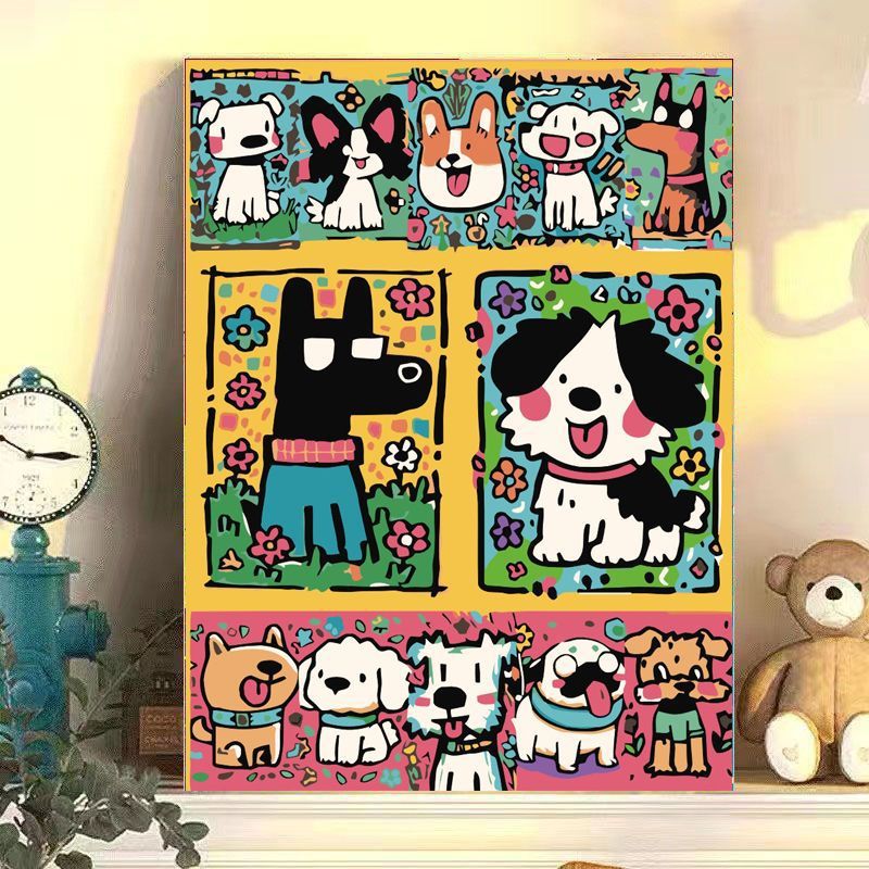 Playful Cat-Themed Canvas Wall Art Bowlift