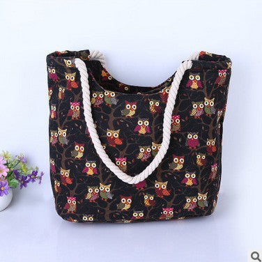 Beach bag with owl pattern Bowlift