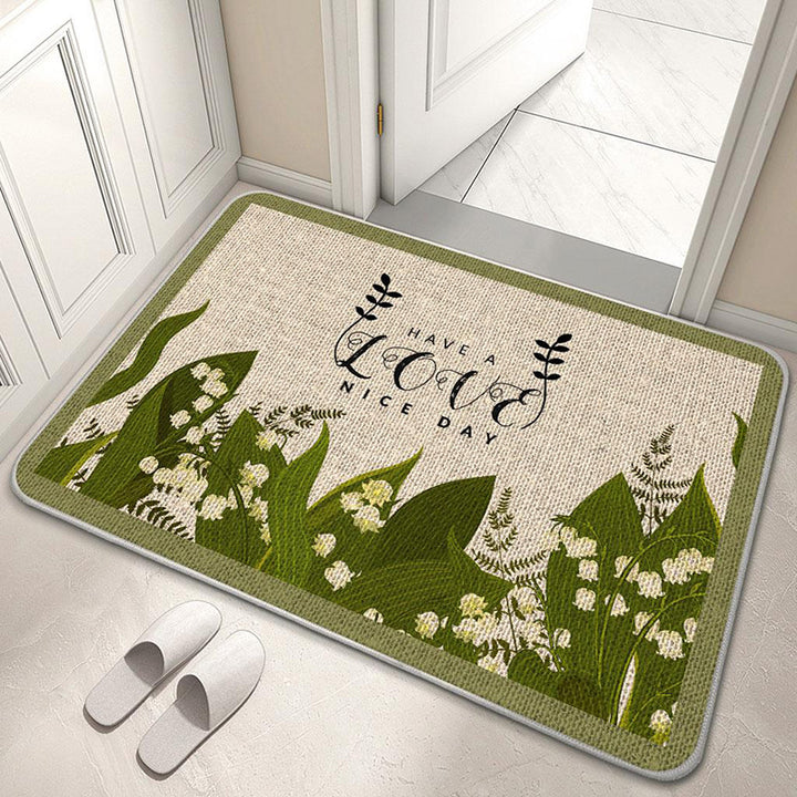 Decorative Floral Welcome Mat Bowlift