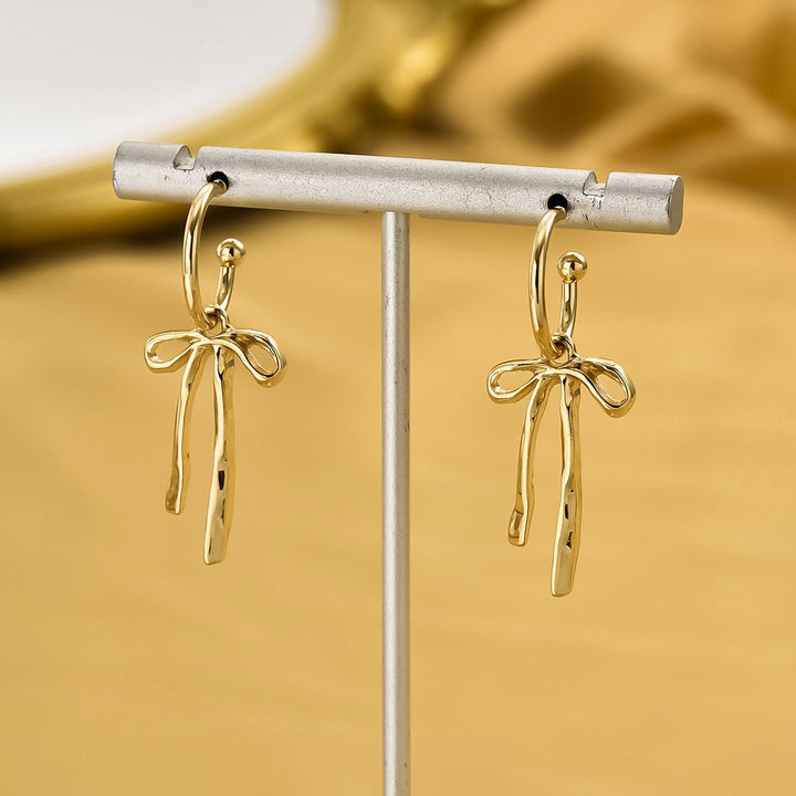 BowLift | Dainty Dangle Bow Earrings