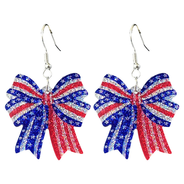 Women's shimmering statement earrings with star and fireworks design made of acrylic Bowlift
