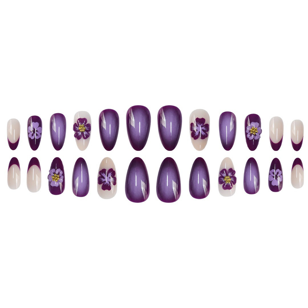 Floral 3D Press-On Nail Extensions Bowlift