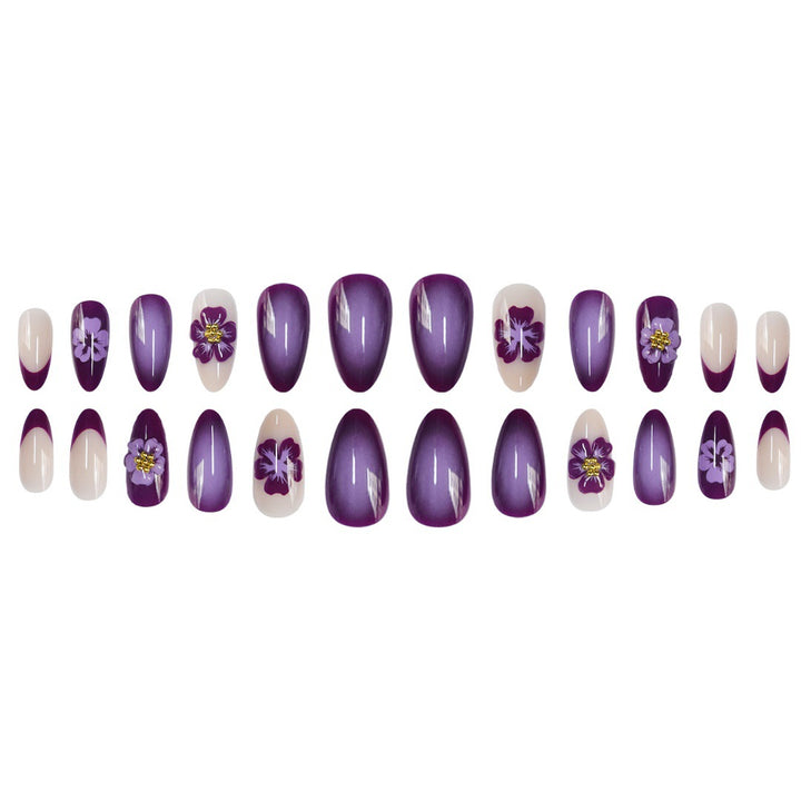 Floral 3D Press-On Nail Extensions Bowlift
