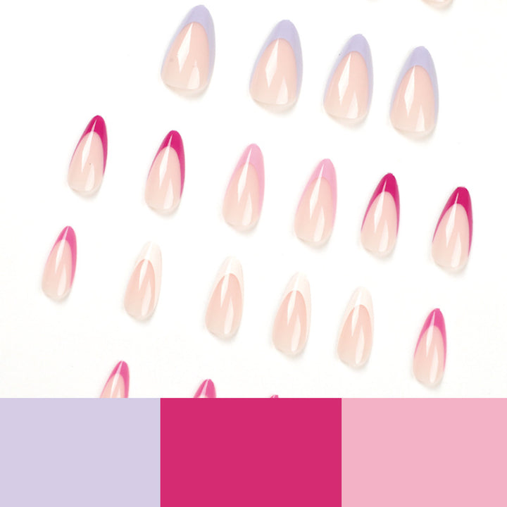 Artful Nail Tips with Creative Gradient Color Bowlift