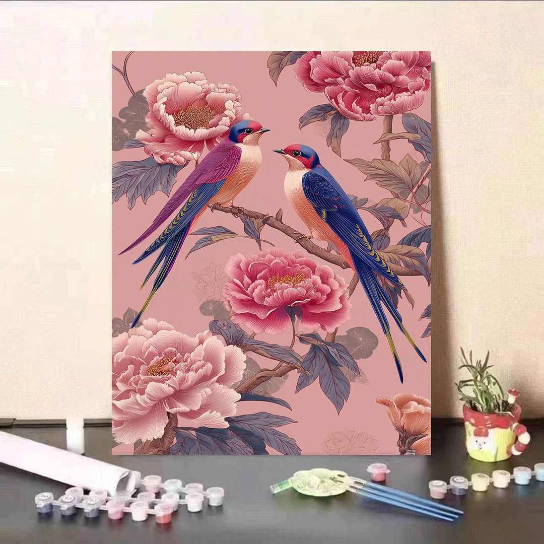 Floral-Themed DIY Paint by Numbers Kit Bowlift