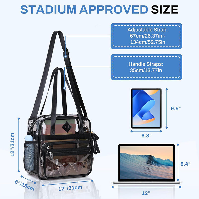 Transparent Tote Bag with Additional Compartments Bowlift