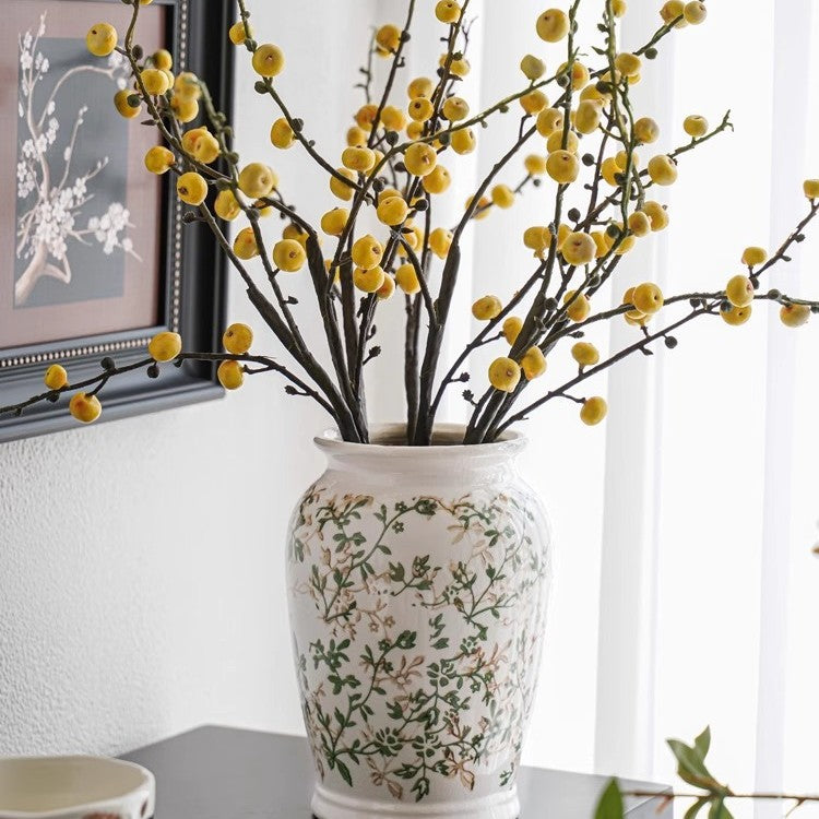 Handcrafted ceramic vase with floral motifs Bowlift