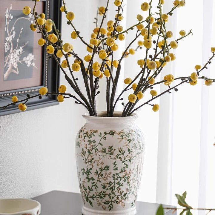 Handcrafted ceramic vase with floral motifs Bowlift