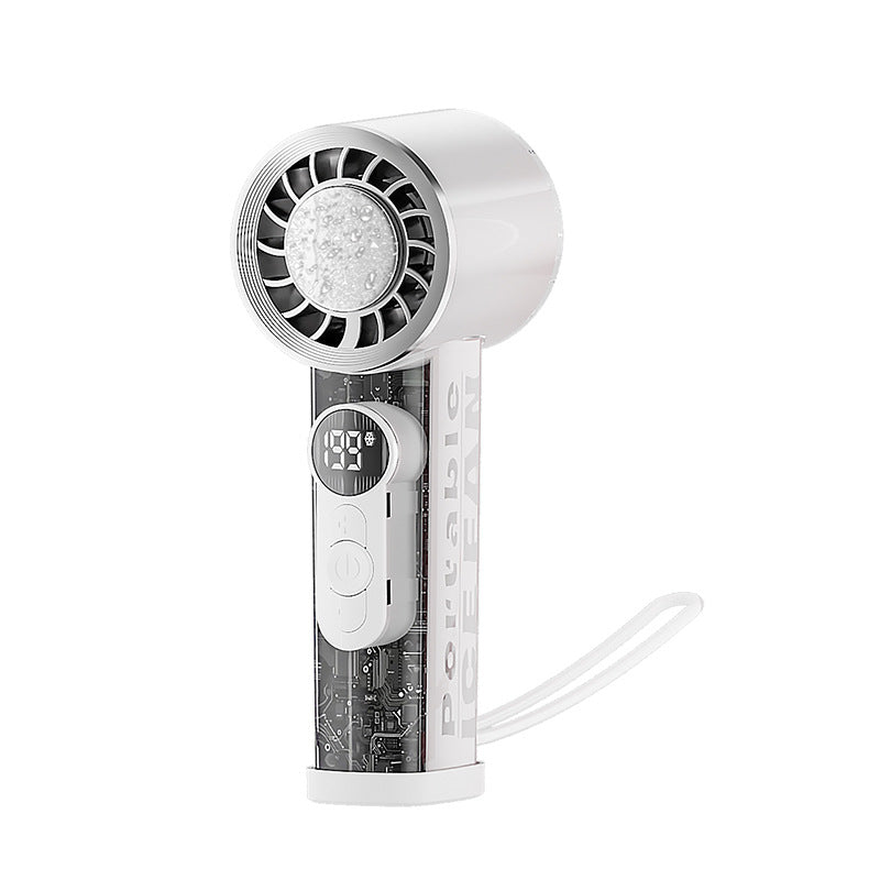 Unisex Portable Mini Fan with Digital Speed Display Bowlift