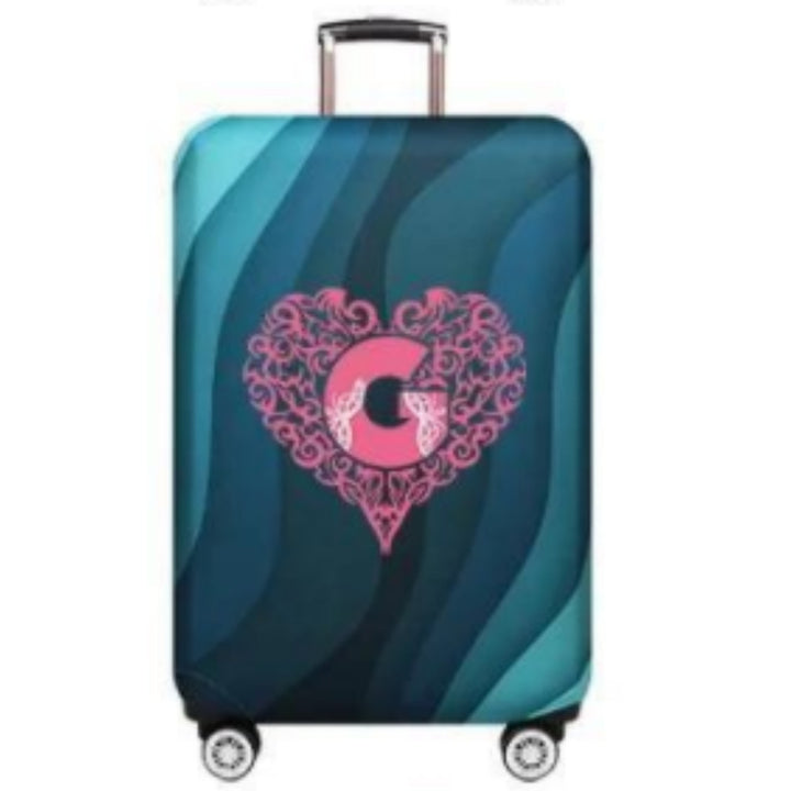 Women's Hard Shell Suitcase with Playful Heart Design Bowlift