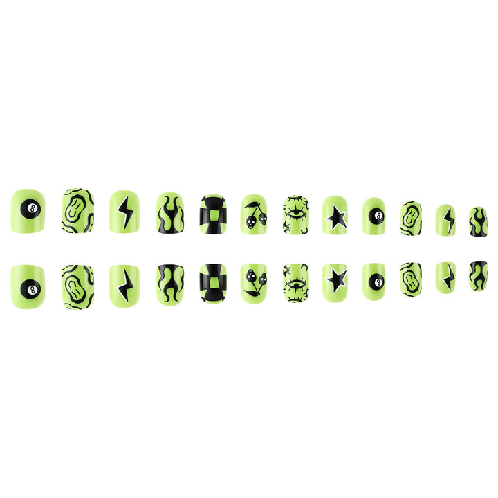 Artistic Graphic Press-On Nails Bowlift