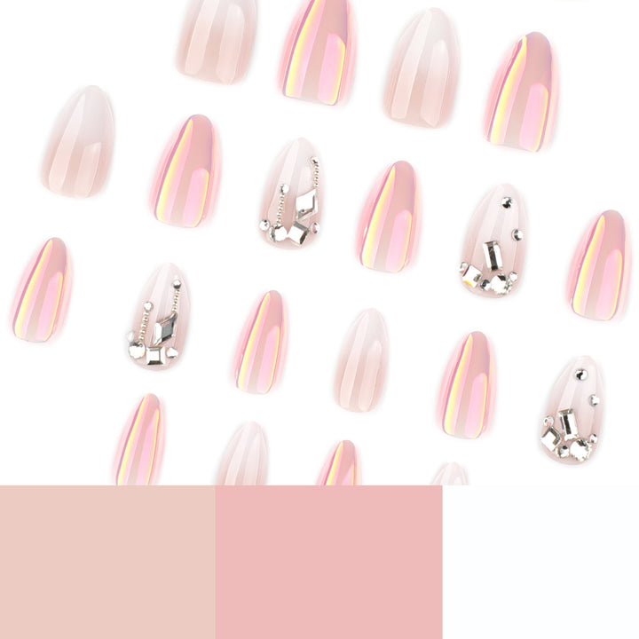 Artificial nails with elegant rhinestone accents Bowlift