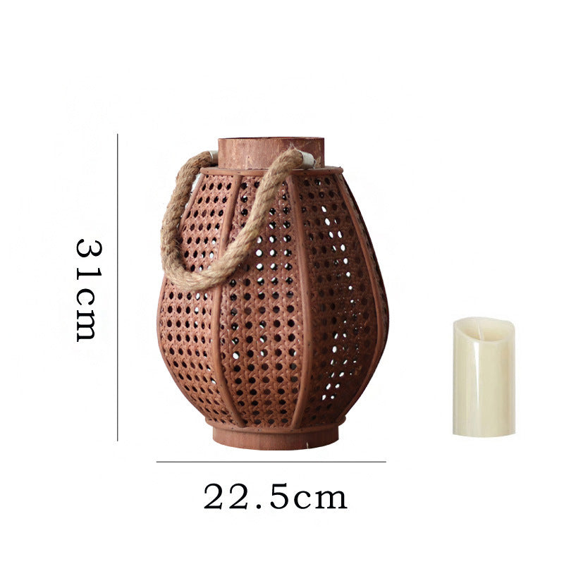 Decorative lantern holder made of natural material Bowlift