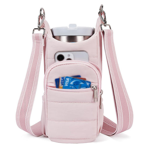 Practical shoulder bag with insulated drink holder Bowlift