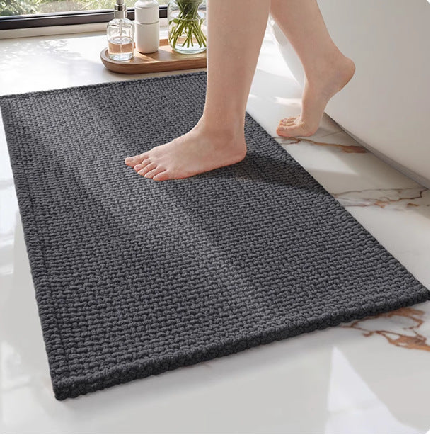 Textured Natural Fiber Bath Mat Bowlift