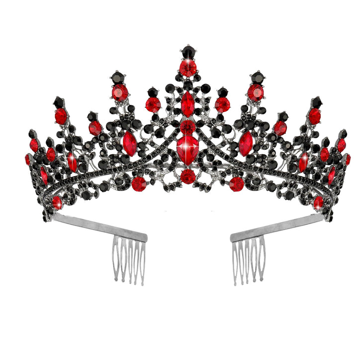 Ladies Rhinestone Tiara with Sparkling Gemstones Bowlift